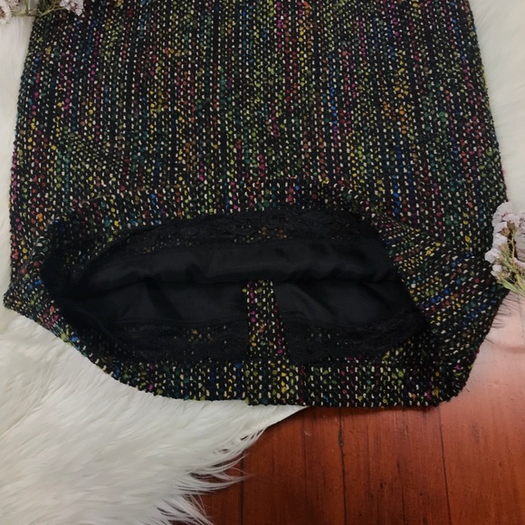 NEW Trina Turk Rainbow Multicolor Tweed Skirt - Picture 5 of 8